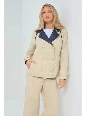 Anatomie Lexie Performance Cotton & Nylon Reversible Trench Jacket